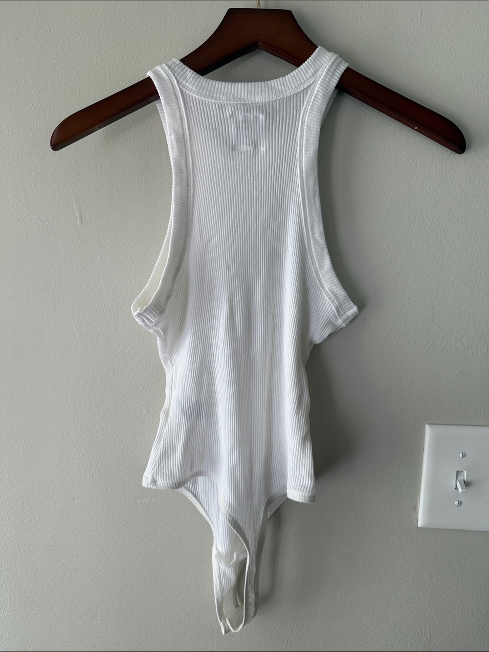 Wesley White Ribbed Racerback Tank Top - Picture 5 of 5